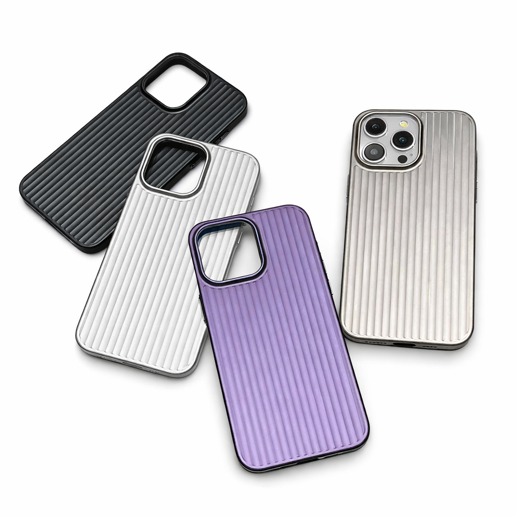 Premium Ribbed Matte iPhone Pro Case – Slim Shockproof Protective Cover with Textured Grip, Raised Camera Protection & Anti-Scratch Finish