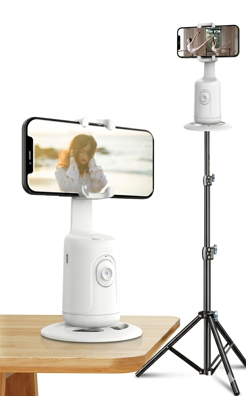 360 Auto Face Tracking Gimbal AI Smart Gimbal Face Tracking Auto Phone Holder For Smartphone Video Vlog Live Stabilizer Tripod