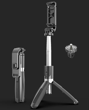 Compatible with Apple, Tripod Selfie Stick Mobile Universal Live Triangle Bracket One Blutetooth Selfie Artifac