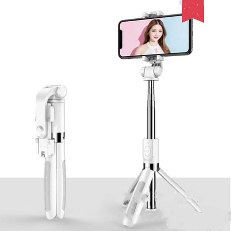 Compatible with Apple, Tripod Selfie Stick Mobile Universal Live Triangle Bracket One Blutetooth Selfie Artifac