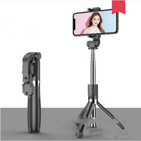 Compatible with Apple, Tripod Selfie Stick Mobile Universal Live Triangle Bracket One Blutetooth Selfie Artifac