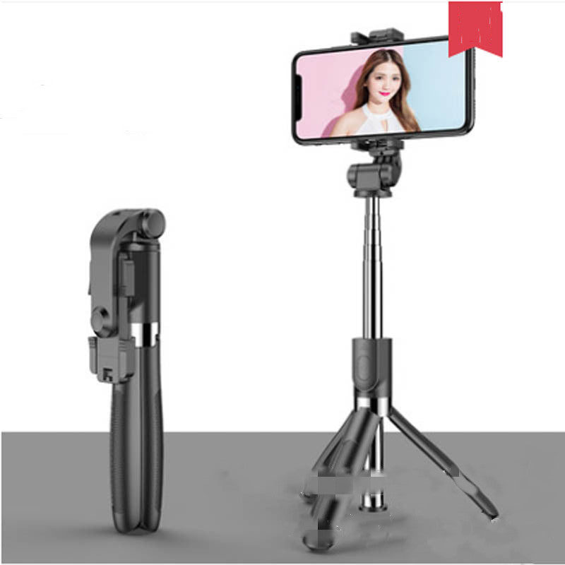 Compatible with Apple, Tripod Selfie Stick Mobile Universal Live Triangle Bracket One Blutetooth Selfie Artifac