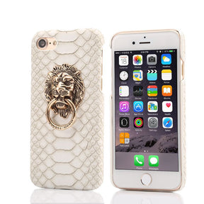 Compatible with Apple, Suitable for 11 metal lion head phone case iPhonexs max leather pattern