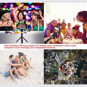 Compatible with Apple, Tripod Selfie Stick Mobile Universal Live Triangle Bracket One Blutetooth Selfie Artifac