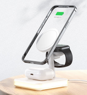 Magnetic Mobile Phone Wireless Fast Charger Three-in-one Applicable Earphone Watch