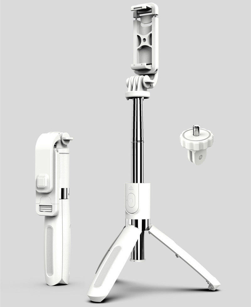 Compatible with Apple, Tripod Selfie Stick Mobile Universal Live Triangle Bracket One Blutetooth Selfie Artifac